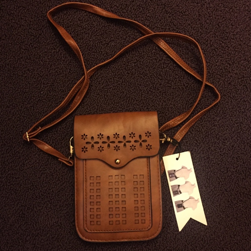 Crossbody Leather Cell Phone Bag